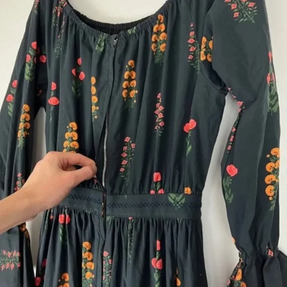 Agua by Agua Bendita Almendra Dahlia Floral Off Shoulder Dress - Picture 5 of 7